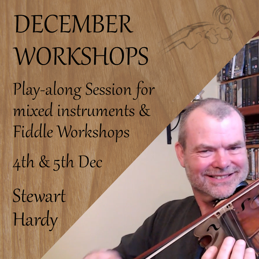 Three workshops coming up soon! 4th &amp; 5th Dec. Friday eve play-along session with harmony provided, and two fiddle workshops 10 am and 2pm Sat. Learn a tune in in each, with tips and techniques for getting into the groove. stewarthardy.co.uk/december-works…