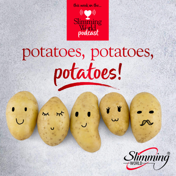 This week the #SlimmingWorldPodcast go potty for potatoes 😍. #SWConsultant Anna and member Clare discuss ways to enjoy the humble #FreeFood favourite 🥔 – from mashed to roast, boiled to hassleback and crushed to chips! Search ‘Slimming World’ podcast on your chosen platform 🎧.