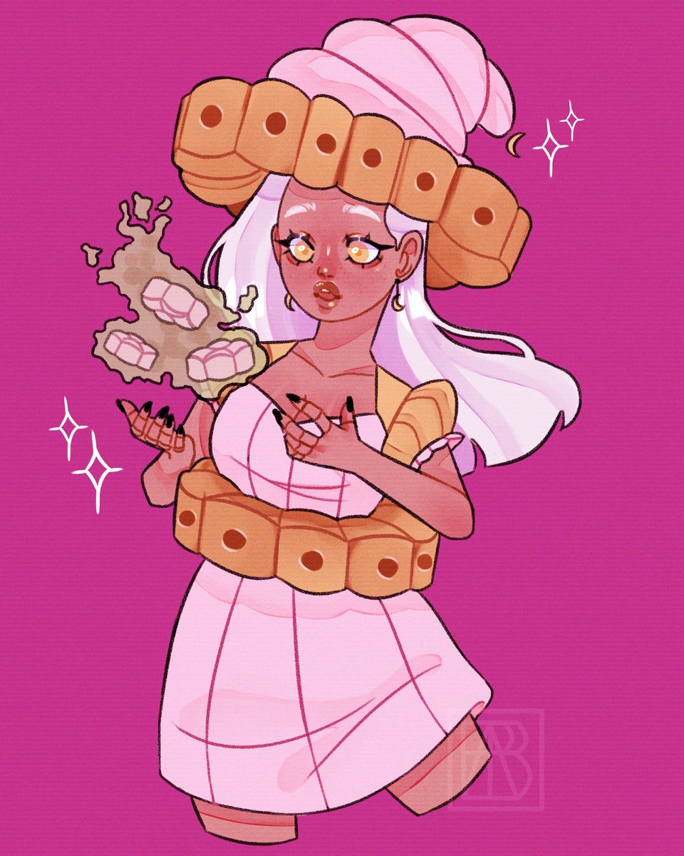 Cute Collaboration with other artists on Instagram. Make a sona out of a dessert and i chose Mooncake. She's a Dessert Witch 

#ArtistOnTwitter #art #drawing #pink #pinkart #aesthetic #artph #illustration