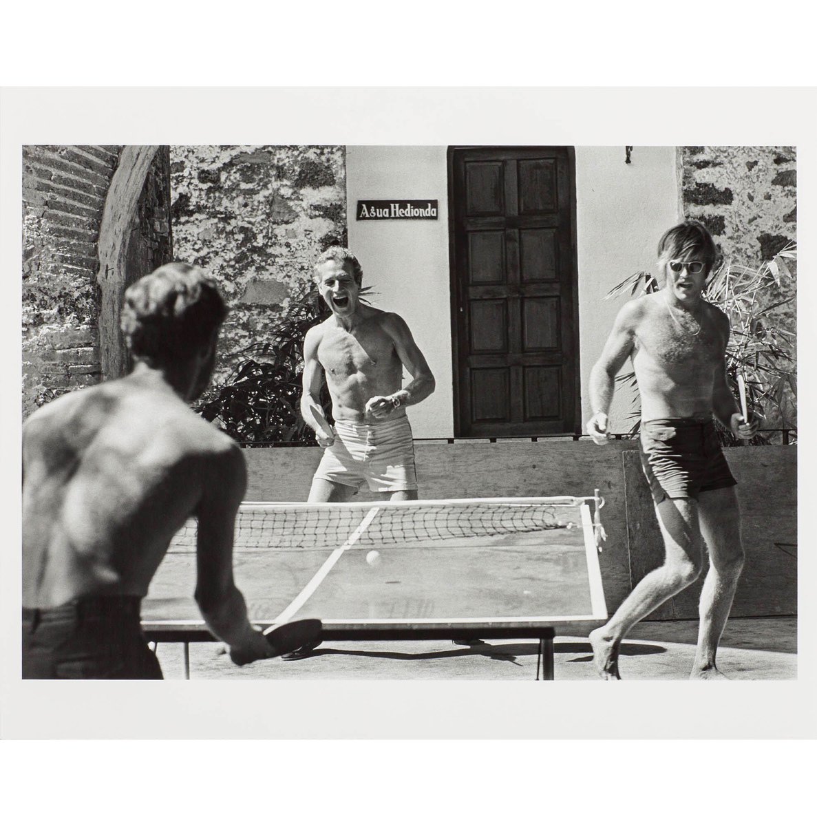 Not strictly tennis, but kind of is, and I just love the pic. On the set of Butch and Sundance.