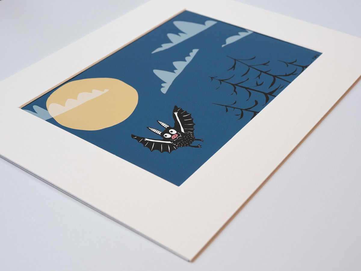 'Echo' - New artist print added to my online store. All items still with 15% off until Monday. Enter code CRACKER at checkout. mattbuckingham.co.uk/.../signed-art… #prints #bookillustration #illustration #wallart #artforsale #ChildrensBooks #illustration #illustrationart #bat #printsforsale