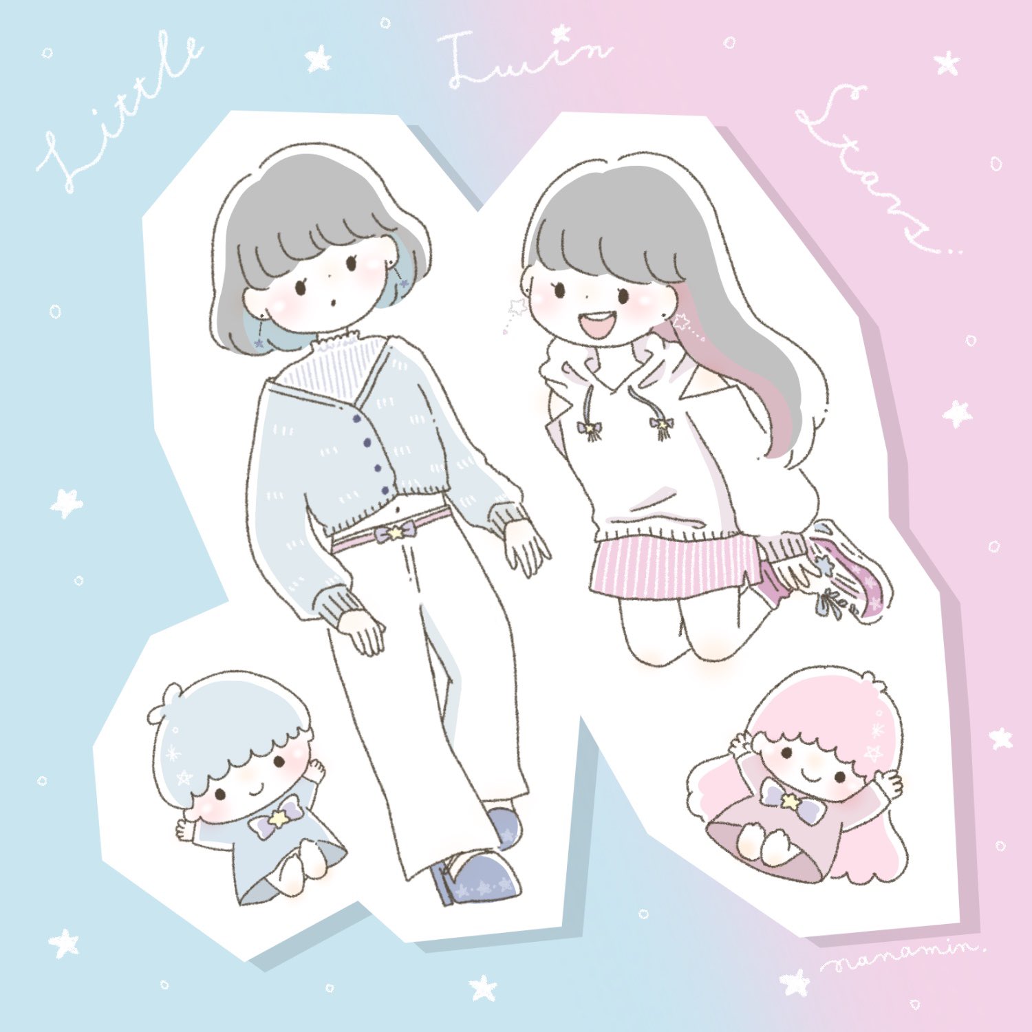 しろくまななみん 2 18 新刊出たよ 𓂃リトルツインスターズ𓂃 キキララな女の子 明日はどんな女の子かな T Co Qffftphhjr Twitter