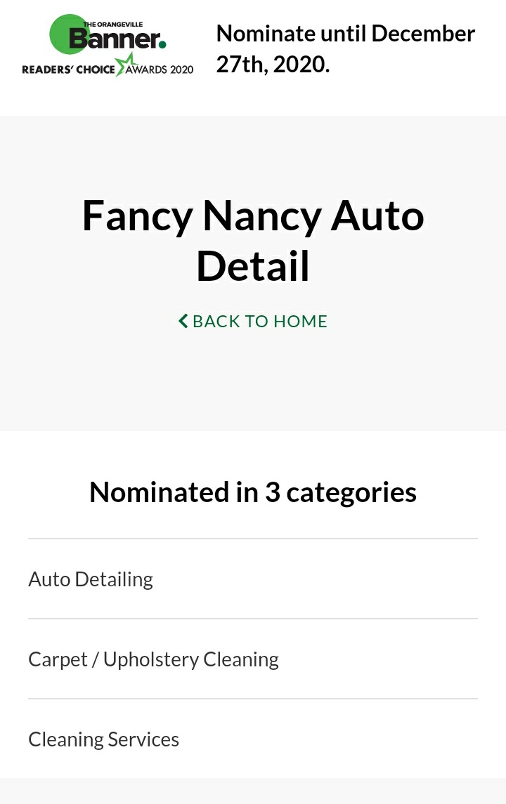 FancyNancyAuto's tweet image. Your support is appreciated! Head over to @OvilleBanner to vote.  #fancynancy #support #SmallBusiness #shelburne #dufferincounty #autodetailing