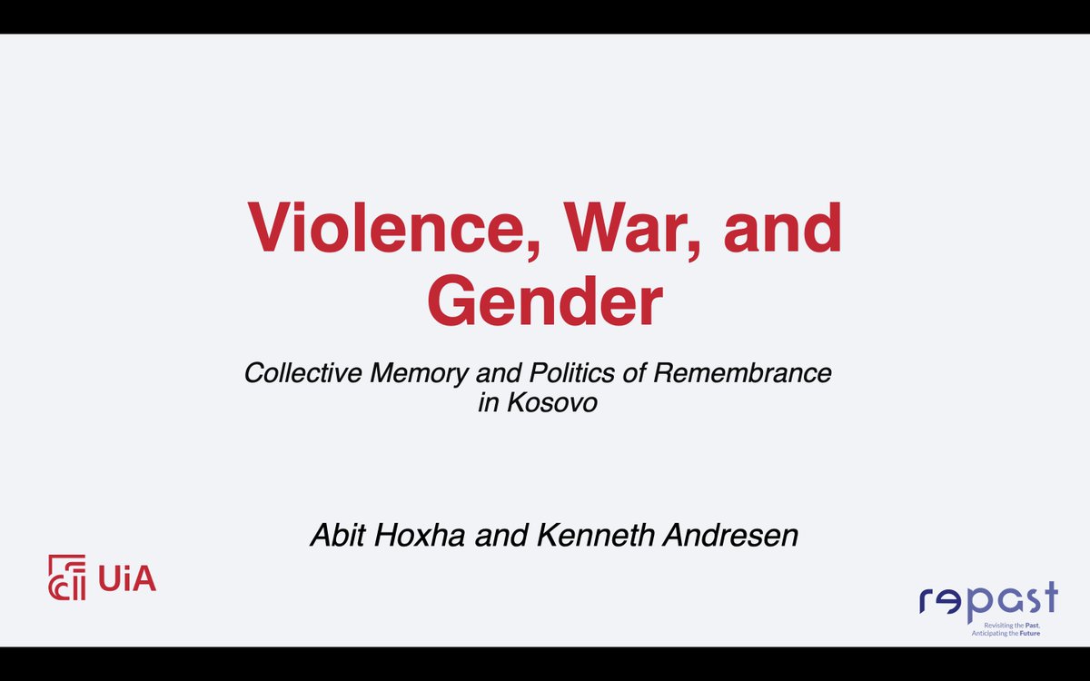 RePAST18's tweet photo. Abit Hoxha’s presentation ‘Violence, War, and Gender: Collective Memory and Politics of Remembrance in Kosovo’ at the 7th Annual International Conference on Genocide. 

https://t.co/hcuBqjntLn https://t.co/nS6F0Ax4tz