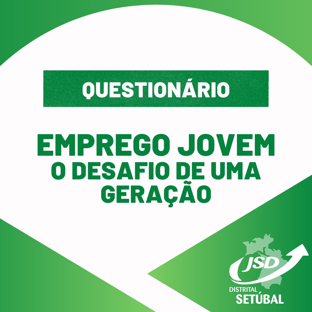 jsddistritalset's tweet photo. Emprego Jovem 🟢

Lançamos hoje o nosso Questionário online relativamente ao Emprego Jovem no Distrito de Setúbal, que estará disponível até dia 6 de dezembro.

Responde às nossas perguntas e ajuda-nos.

Contamos contigo? Acede ao Questionário aqui ⬇️

https://t.co/rZQPhHK031 https://t.co/ucCVrW6I3O