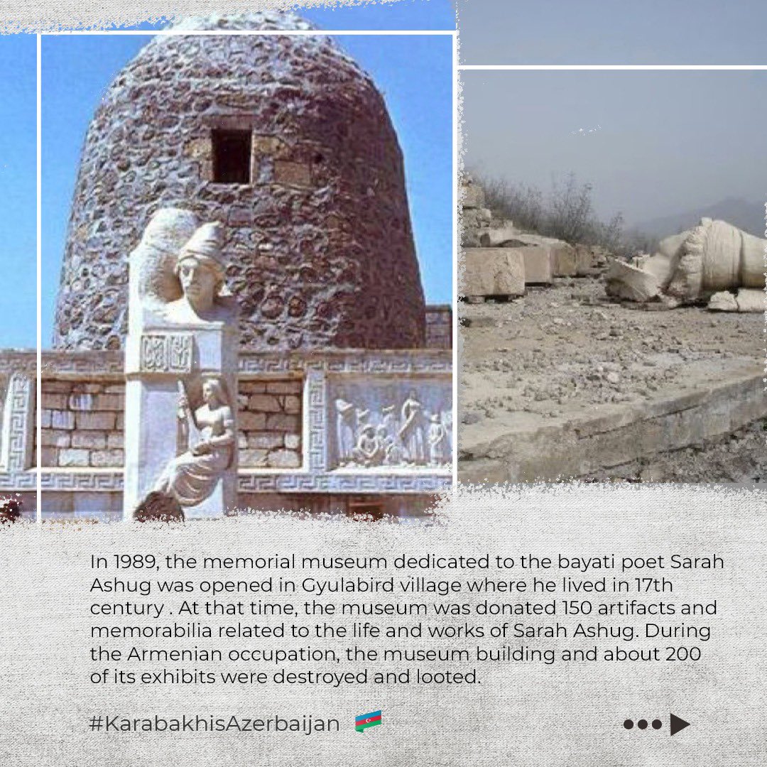 Azerbaijan cultural heritage destroyed by #Armenians!