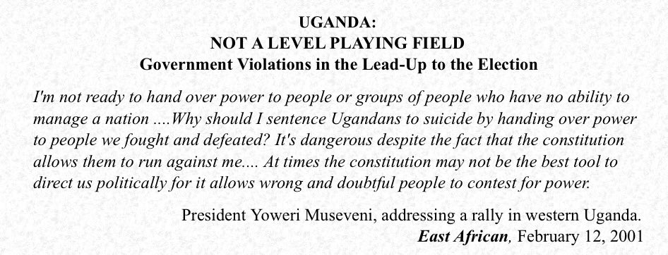 This was President Museveni's view, 19 years ago, about elections in Uganda. It was well captured by the East African newspaper. Has the attitude changed? https://t.co/yGJ8GFx2s8