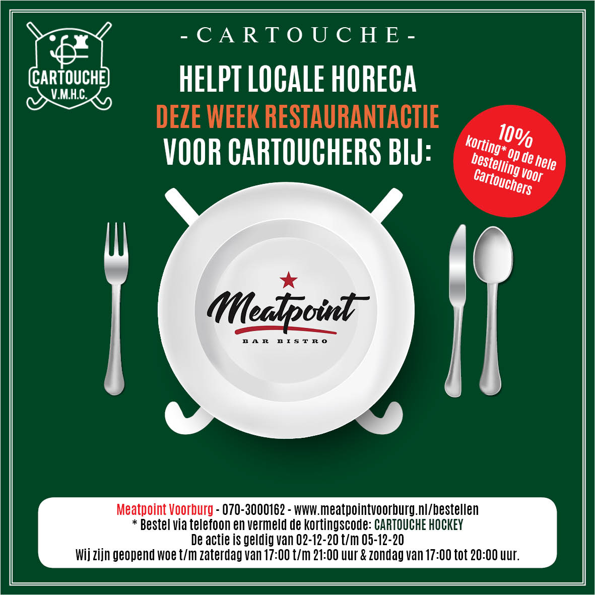 #Cartouche steunt de komende 4 weken de lokale horeca, elke week een ander restaurant in #leidschendamVoorburg Deze week #Meatpoint #CartoucheVerenigt