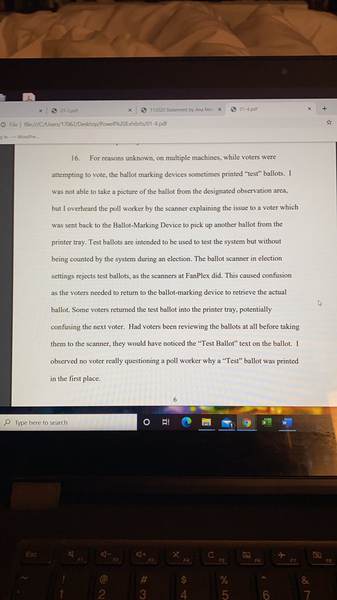 Here’s an affidavit from a Coalition for Good Governance member describing alleged “scanning delays” irregularities with “test ballots” —Your thoughts on all this,  @MarilynRMarks1?