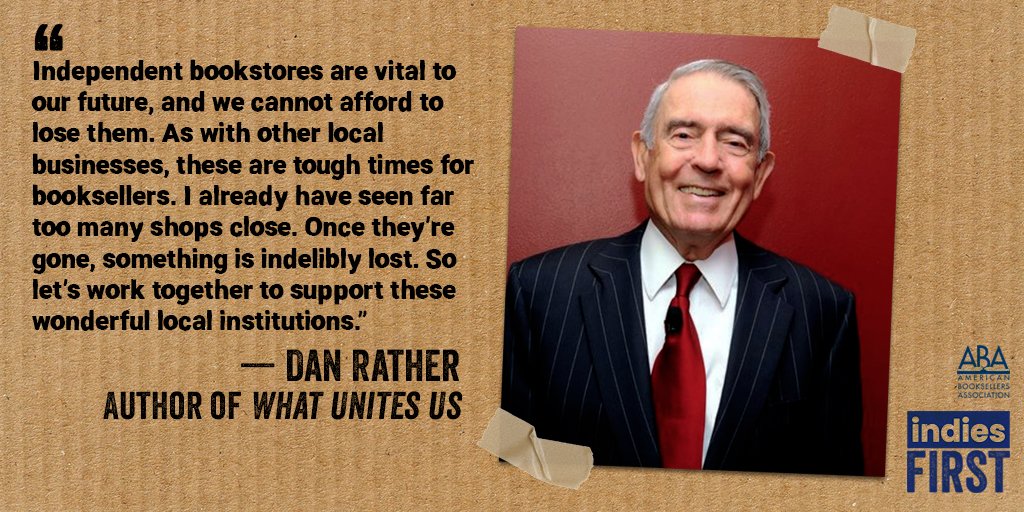 Think #IndiesFirst this #SmallBusinessSaturday and #ShopLocal.

“Let’s work together to support these wonderful institutions.” --@danrather