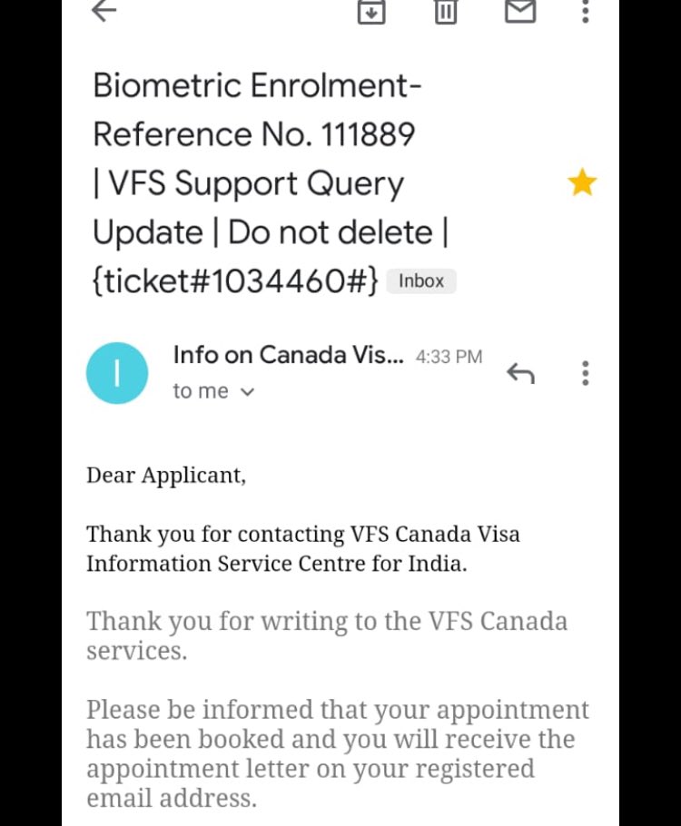 sahil2219patel's tweet photo. #25NOV3PMVFSAHMEDABAD #@vfsglobalcare what you people are doing 

This friend got mail from vfs regarding submit your BIL to process your appointment booking for biometrics but he already completed with his biometrics submission at VFS. Please @nadirypatel @CanadainIndia https://t.co/BLeTTx1HQy