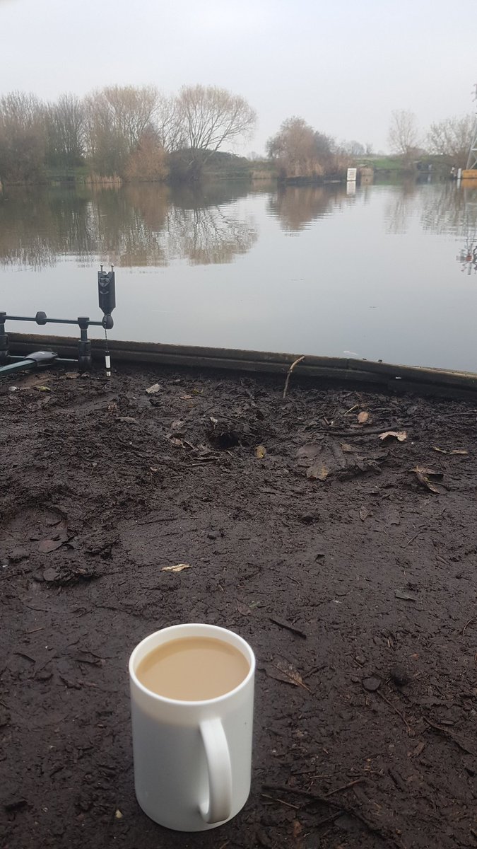 Now this the life hot cup of carpy coffee at the side of the lake