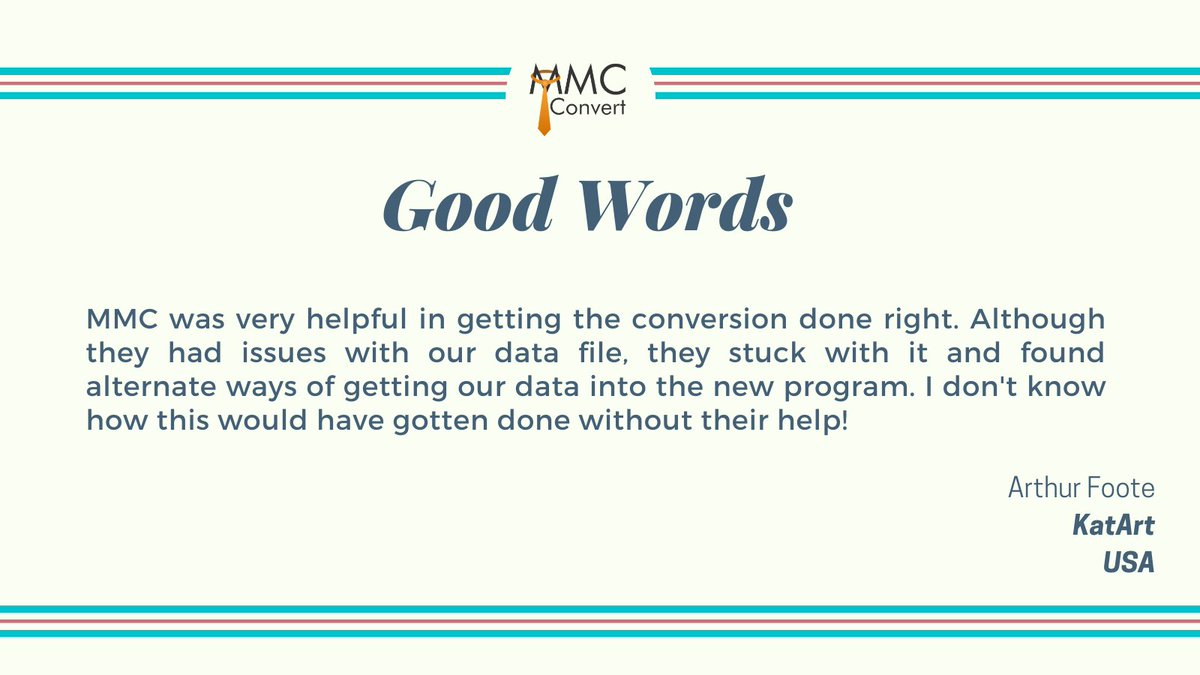 mmcconvert's tweet image. Thank you, Arthur, for taking the time and writing a review on MMC Convert! We are thrilled to know that you are happy with your data migration from Account Edge (USA) to Xero. Thanks again – we appreciate it!
#xero #xeroconversion #mmcconvert