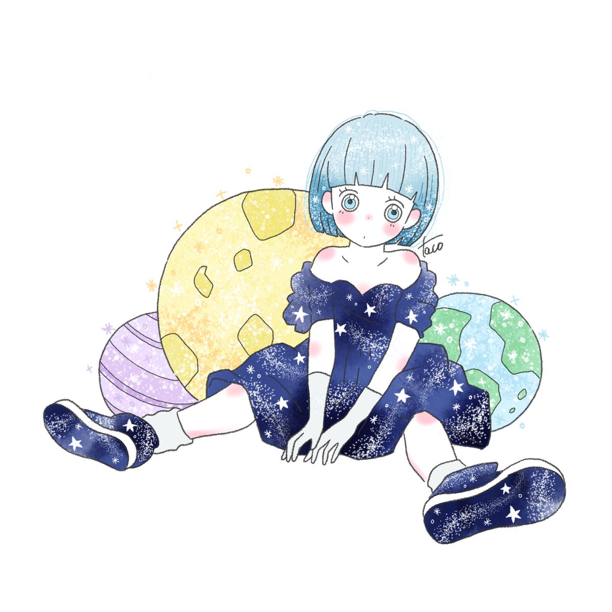 Twitter 上的 Tacomaru イラスト 宇宙 イラスト好きな人と繋がりたい 絵描きさんと繋がりたい 女の子イラスト おしゃれ イラスト おしゃれさんと繋がりたい かわいいイラスト ゆるいイラスト 絵が好きな人と繋がりたい イラストグラム いらすとぐらむ