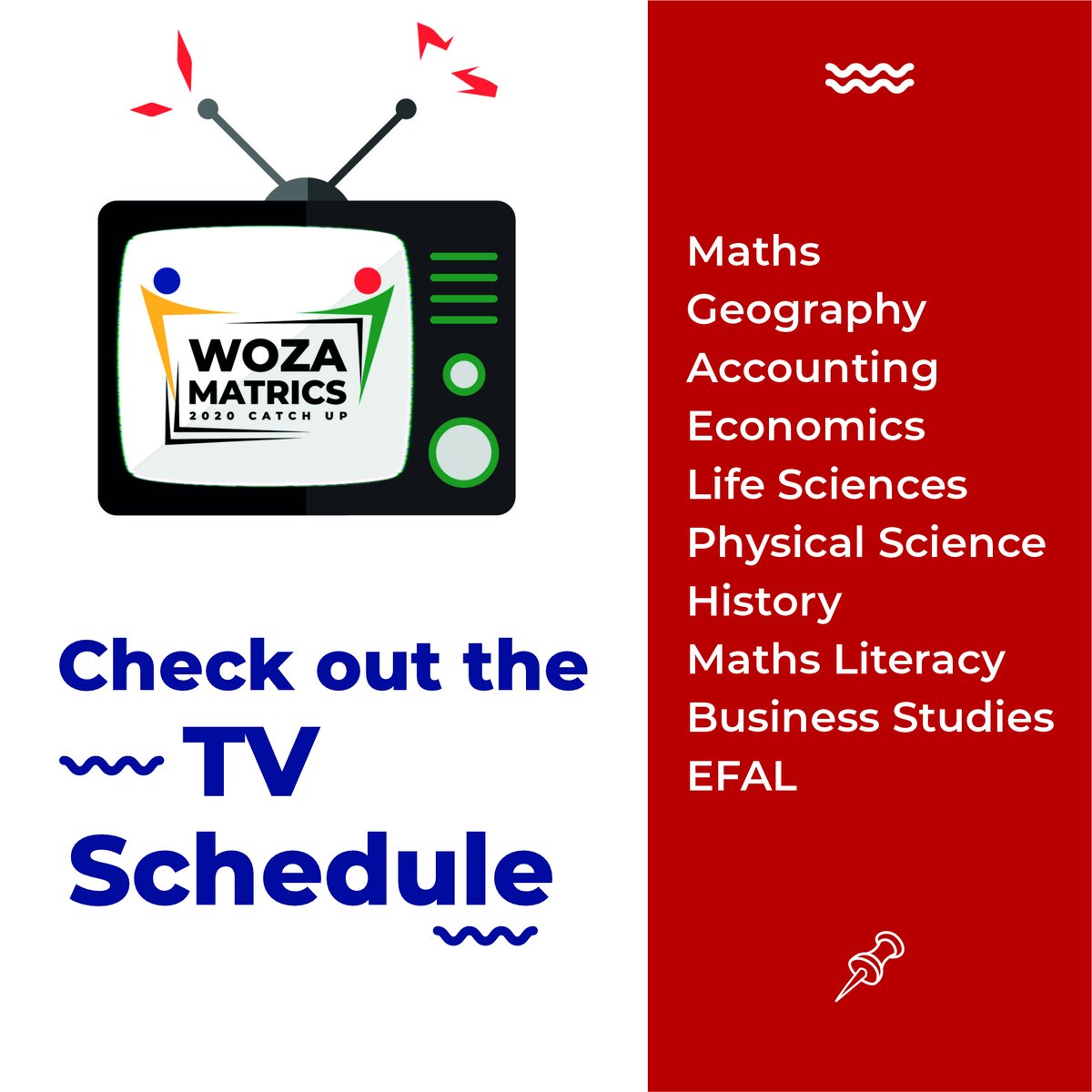 wozamatrics's tweet image. You may be almost finished with matric exams but #WOZAMATRICS has still got your back! View or download the matric revision TV  schedule here to find out when lessons are being aired: bit.ly/35GPFCw