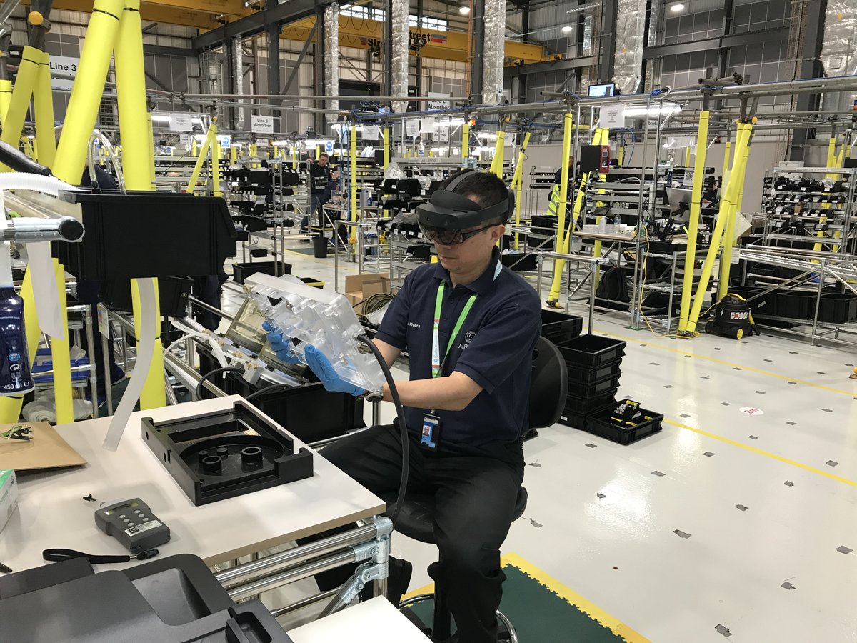 TheAMRC's tweet photo. #AMRCCymru played its part in the fight against Covid-19 by turning the shop floor into a ventilator production facility for the @VentilatorU, led by @HVMCatapult
Read More: https://t.co/0mljnEUdYM
#AMRCCymru1year #makesthingsbetter https://t.co/qBVSGdXg6e