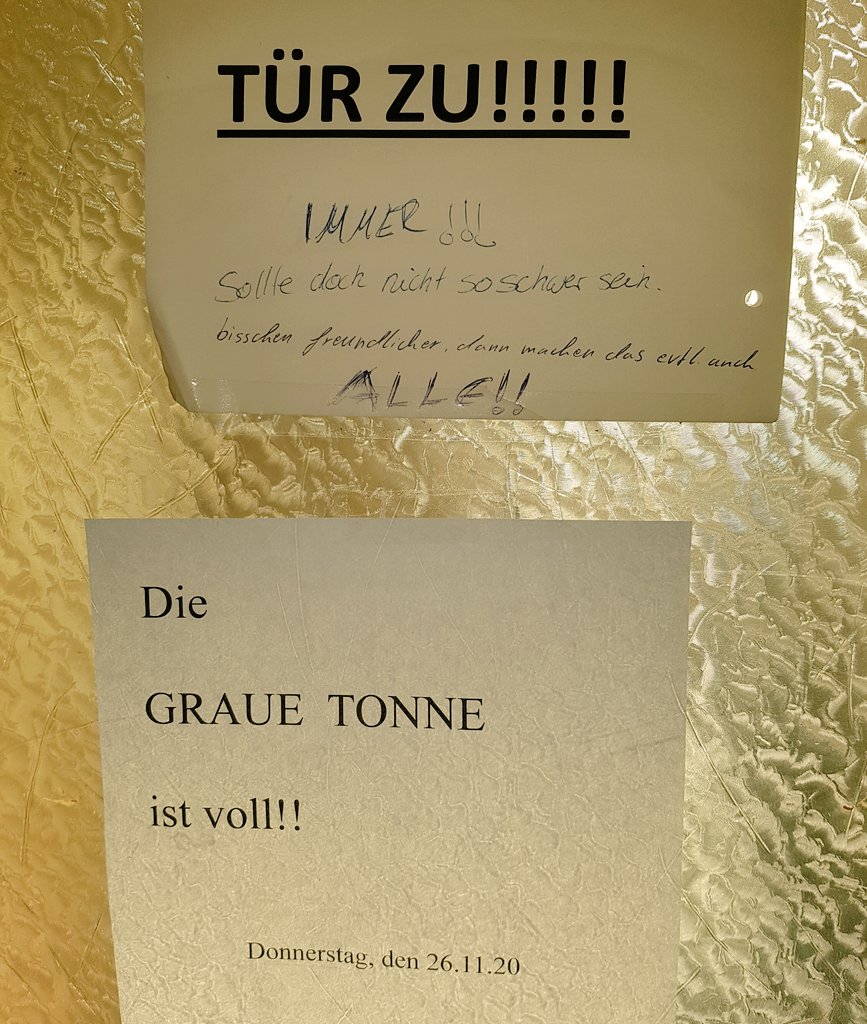 Es könnte sein, dass ich im deutschesten Miethaus ever lebe. #almans