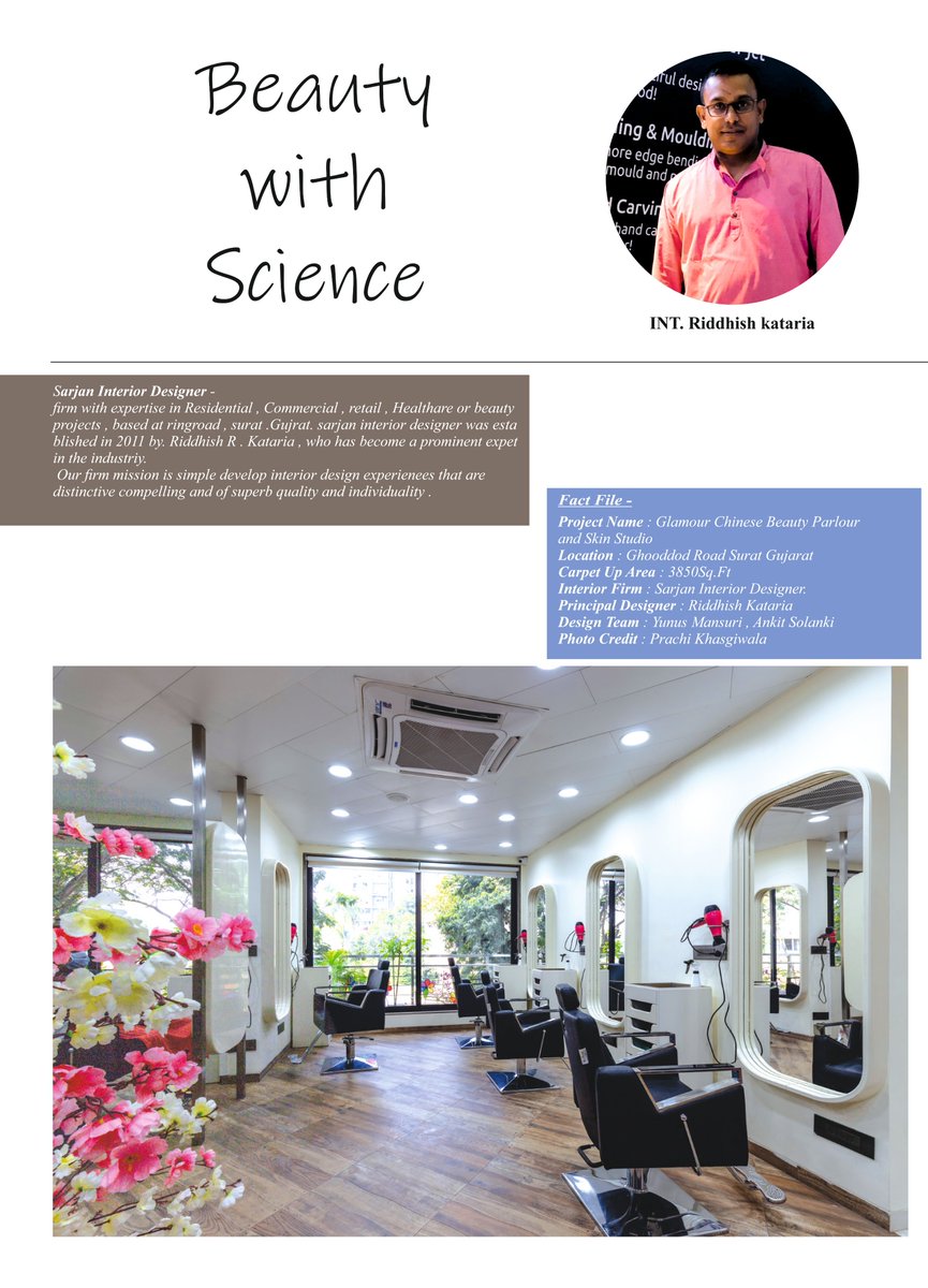pritswami's tweet photo. Our recent air conditioning work of 36.0 HP Blue Star VRV systems installed at Glamour Beauty Salon has been featured in the architect and interior designers magazine.

We are thankful to Architect Riddhish Kataria for giving us an opportunity to serve for this project. https://t.co/MP0XiRaZV7