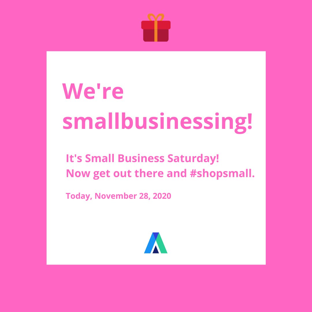 It's Small Business Saturday! Now get out there and #shopsmall.