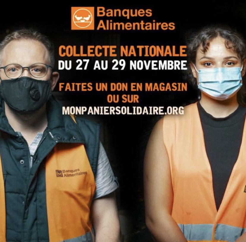 Depuis 36 ans, ils œuvrent auprès des plus pauvres : merci à tous les #GiletsOrange des <a href="/BanquesAlim/">Banques Alimentaires</a> mobilisés pour la #CollecteNationale ce week-end. Tous concernés, tous mobilisés : en cette année de crise économique et sociale, chaque don compte ! 🟠 #JeFaisMaBA