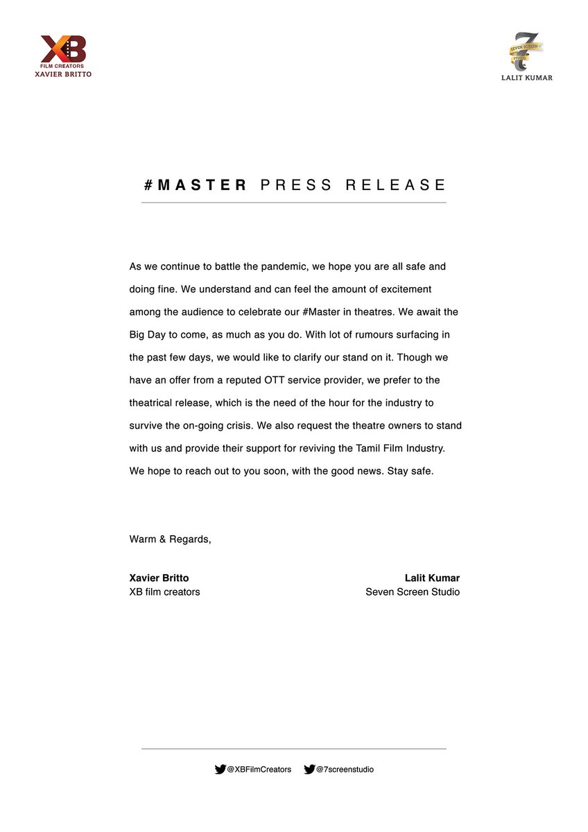 XBFilmCreators's tweet photo. #MasterPressRelease https://t.co/OZbAjNeX8T