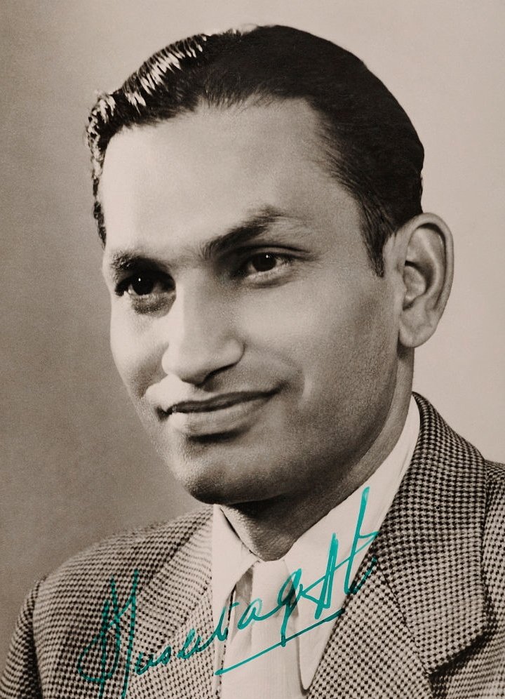 +Syed Mushtaq Ali:Ali was a right-handed opening batsman who holds the distinction of scoring the first overseas Test century by an Indian player when he scored 112 against England at Old Trafford in 1936.India's domestic T20 championship is named after him.+