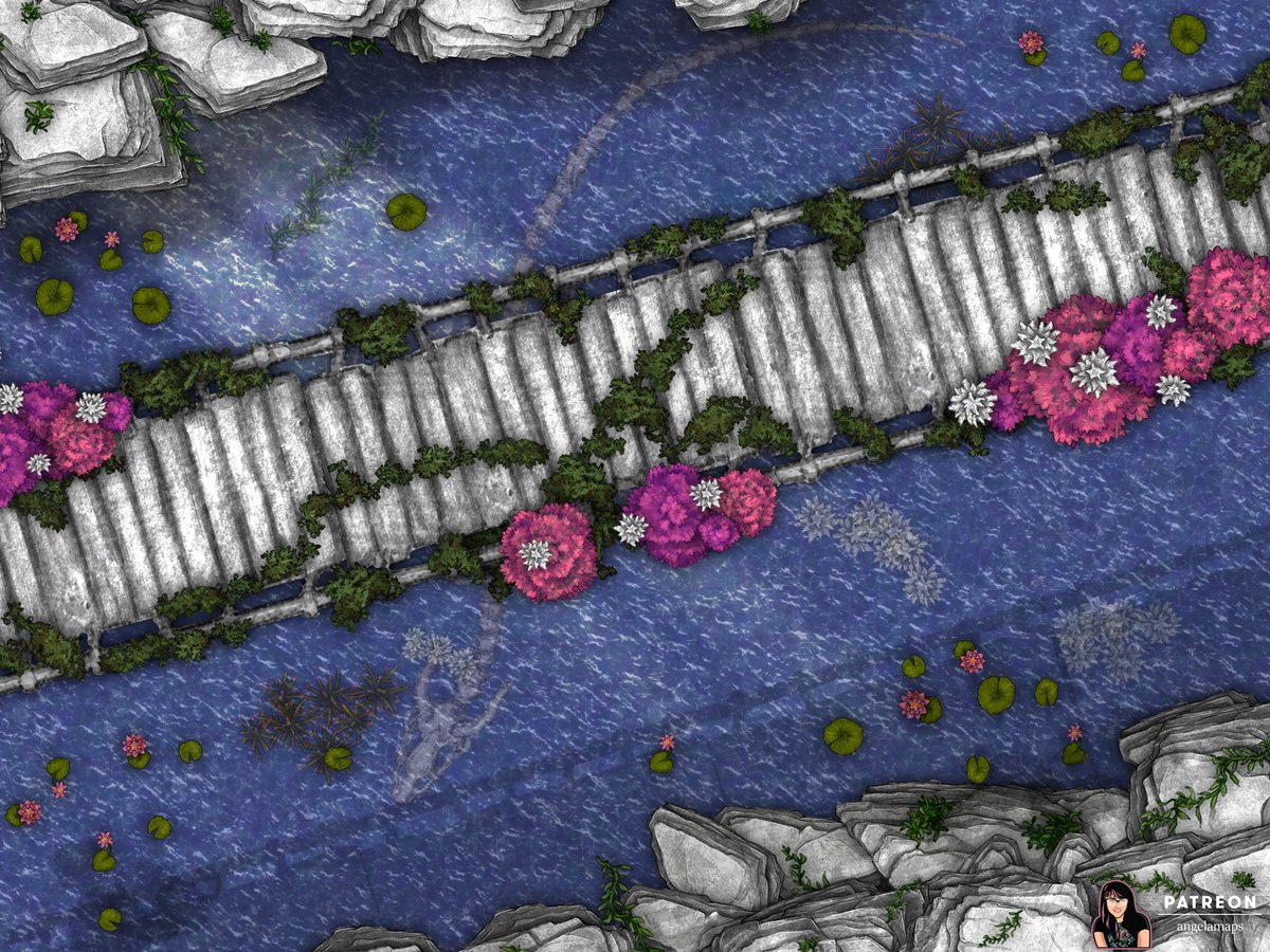 AngelaMaps_com's tweet photo. White Bridge #BattleMap for #MappingTogether challenge.
Free: https://t.co/GeLLw6D99n
Support for only โฌ2: https://t.co/KuYNAvXdht
#rpg #fantasyart #fantasymaps #worldbuilder #inkarnate #inkarnaterpg #cartography #dnd #dndart #5e #dnd5e #homebrew #dndhomebrew #dndmaps https://t.co/xCpuoWuPXq
