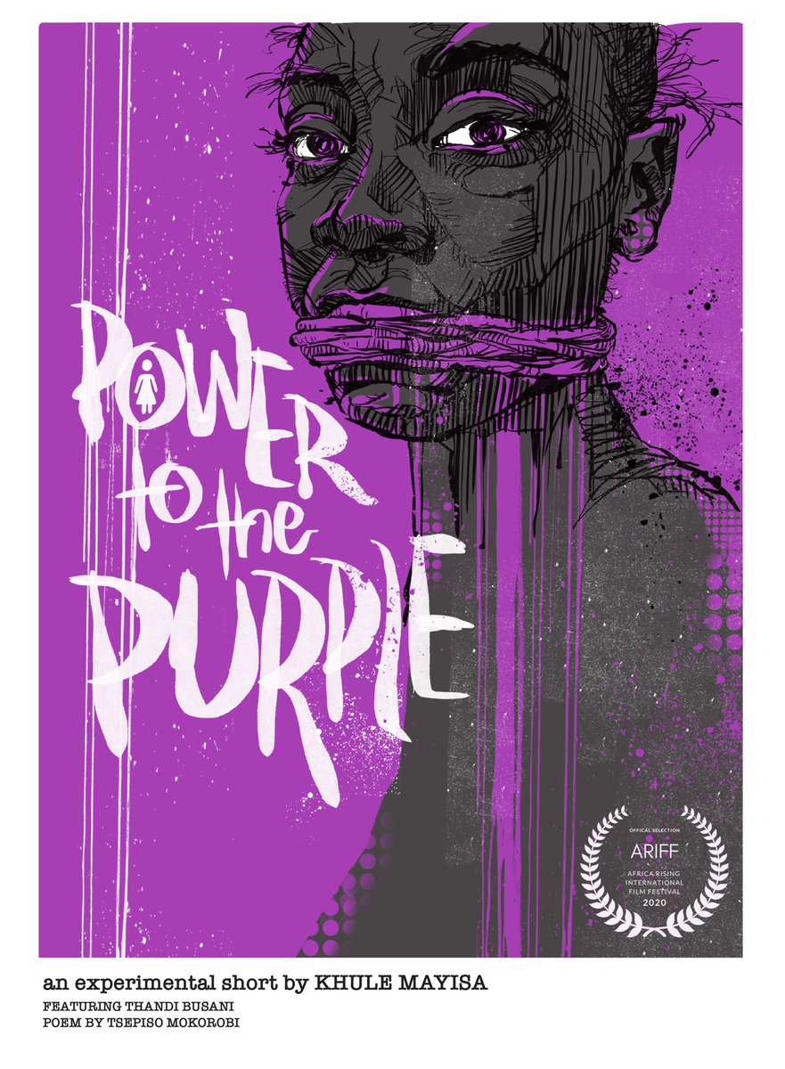 Screening at 1700HRS (CAT) followed by a Q&A. Tune in to ⁦@Ariff_festival⁩’s IGTV to catch ⁦@KhuleMayisa⁩’s short piece.
#powertothepurple
#filmforchange