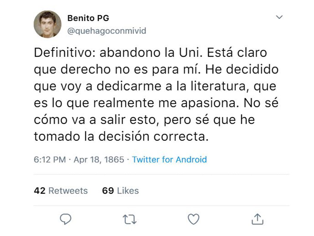 BitsyBricks's tweet photo. Nguyet Nhi, dentro de los talleres de las #SemanasCiencia #SCIC20 me ha enviado la vida de Galdós en 14 tuits (con un simulador) y estoy in love. Algunos ejemplos: https://t.co/zMHmF4Qshh