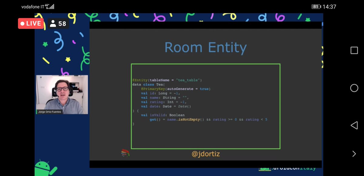 mosquitoman81's tweet image. @jdortiz on stage with &quot;Unit Test Your View&quot; @ @Droidconit #droidconit #AndroidConnected