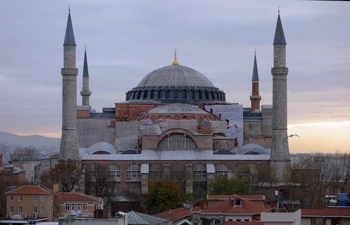 The best anti-earthquake measure was mass. Any large structure had to have thick walls supported by buttresses. Hagia Sophia’s squat profile reflects this.