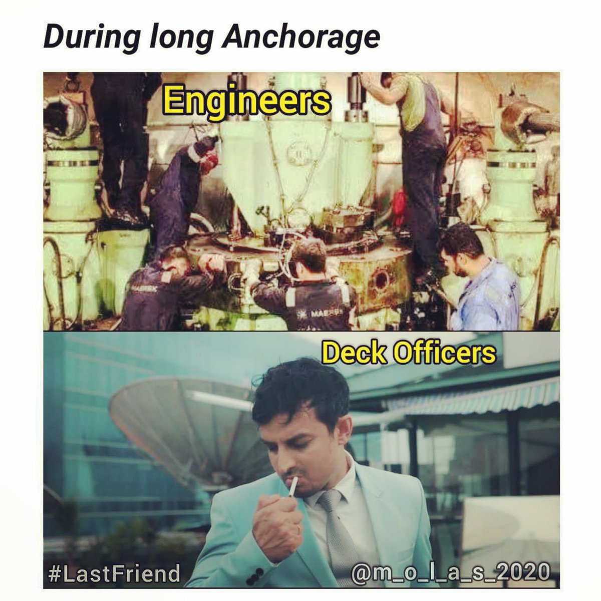 p_i_yush's tweet photo. Kaash deck side le le hoti yaar....😩😣😖

Like, comment, share with all your friends. Follow me @p_i_yush for latest updates on this quirky comic thriller #shortfilm #LastFriend.
#comingsoon2020 #merchantnavy #lifeofasailor #comicthriller #FunFact 
#sailorlife #MEMES 😂 https://t.co/sSjqm5VlOw