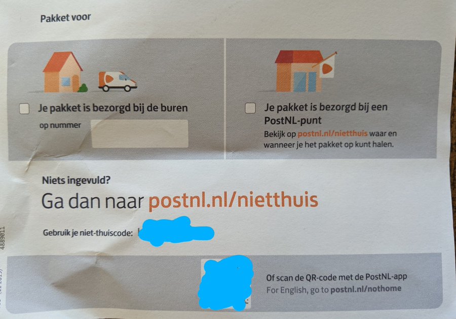 spole halvkugle øge PostNL gives up on "We missed you" notes (now will they actually TRY to  deliver our damn packages?) | DutchReview