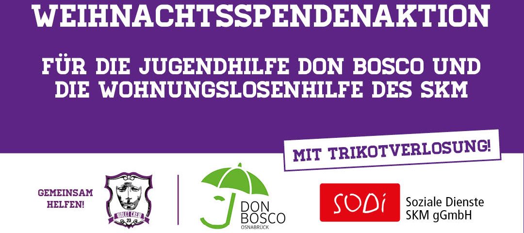 VfL Osnabrück ultra group Violet Crew will collect donations in aid of the city’s homeless and underprivileged young people. 16/23