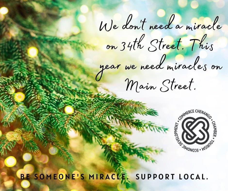 CmrceChenango's tweet photo. Help support our independently owned business today and throughout holiday season!🎄 #shoplocal #SmallBusinessSaturday #chenangocounty #movechenangoforward https://t.co/T7gx84ukaU