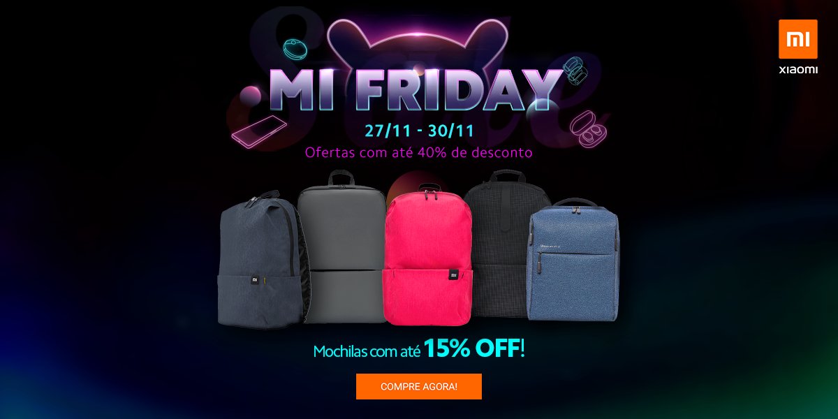 Ja comprou um monte de tranqueira e não tem onde colocar? 🎒
Precisa de uma Mochila nova e linda?
Quer dar uma de presente já que está muito barata?
As nossas Mochilas são lindas e estão com até 15% OFF na #MiFriday.
Não perca bit.ly/As_Nossas
