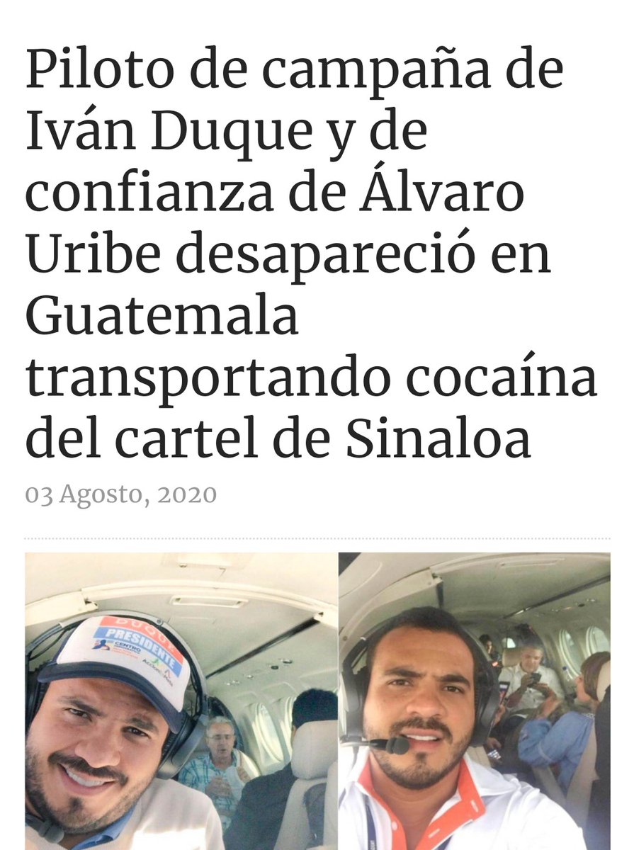 OscarSPerdomo's tweet photo. @IvanDuque Porq no habla igual de fuerte y amenazando con capturar de sus nexos con #ElPilotoDeDuque #NarcoPilotoDeUribe o del narco Ñeñe Hernández #NenePolitica q le compró votos en la guajira o del #NarcoEmbajador Sanclemente @EmbajadaColUru #GobiernoDeMafiosos #NarcoEstado #NarcoGobierno https://t.co/TIMsCUnzG4