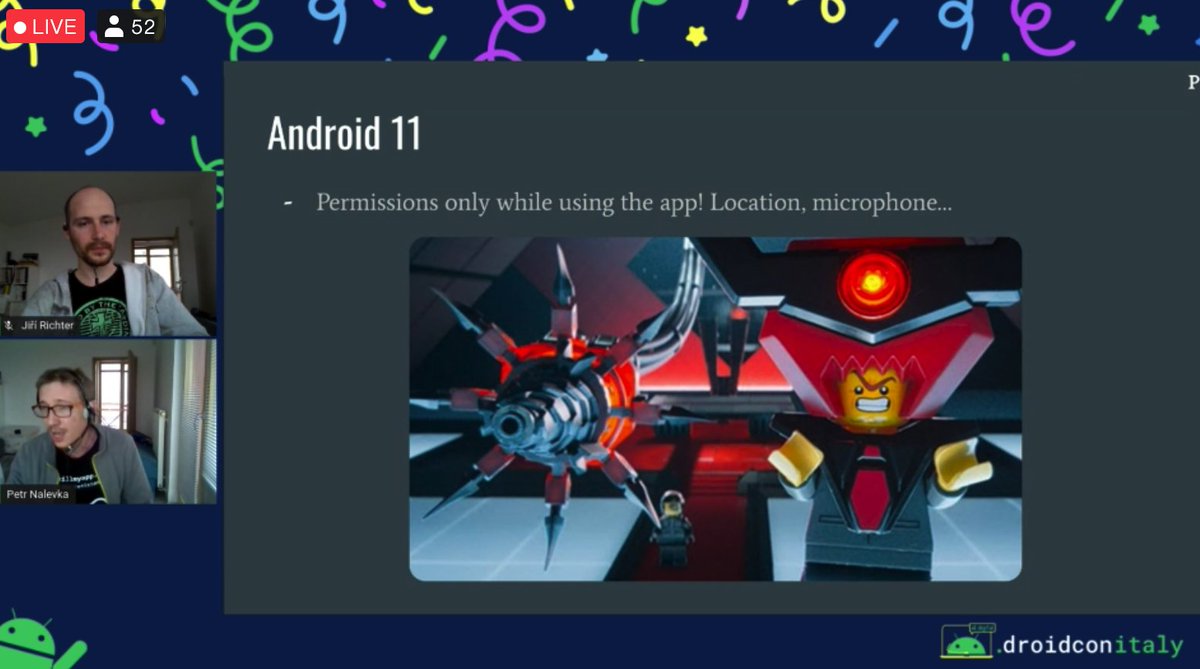 mktrsclub's tweet image. Prosegue il @Droidconit!

@DevJiri &amp;amp; @petrnalevka ci spiegano come poter sopravvivere nel mondo Android, senza farsi eliminare da diversi OEM.

Obiettivo? Rendere nuovamente i telefoni smart.

#AndroidConnected