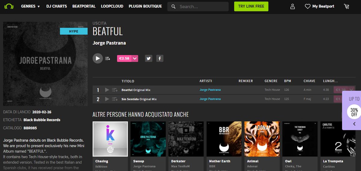BlackBubbleRec's tweet photo. BEATFUL
Jorge Pastrana
@beatport #beatport 
https://t.co/AXyHbLXlV6
#technomusic #techhouse #ibiza #BassHouse #blackbubble https://t.co/joldKS85TM