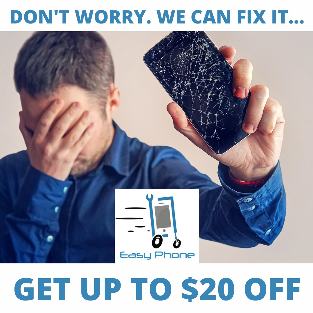 EasyPhoneBCS's tweet photo. Don't worry! Easy Phone Repairs can fix it!📱Screen Repair 🔋Battery Replacement ⚡Charging Port Repair 🔓Unlocking and more! Call/text 979-383-4321 Get $20 off: https://t.co/ULXLLyiu2v https://t.co/Gj8Ki5u6wj