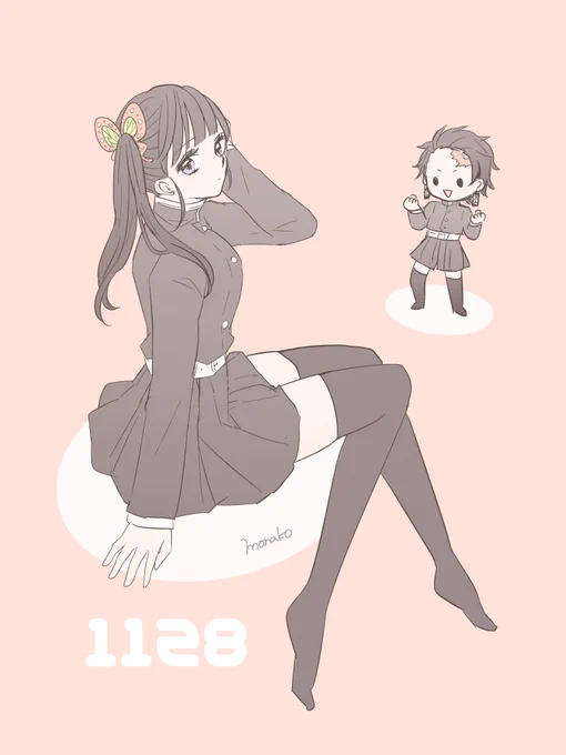 #炭カナ版深夜のお絵描き60分一本勝負
第24回 お題【ニーハイ】
いいニーハイの日 
