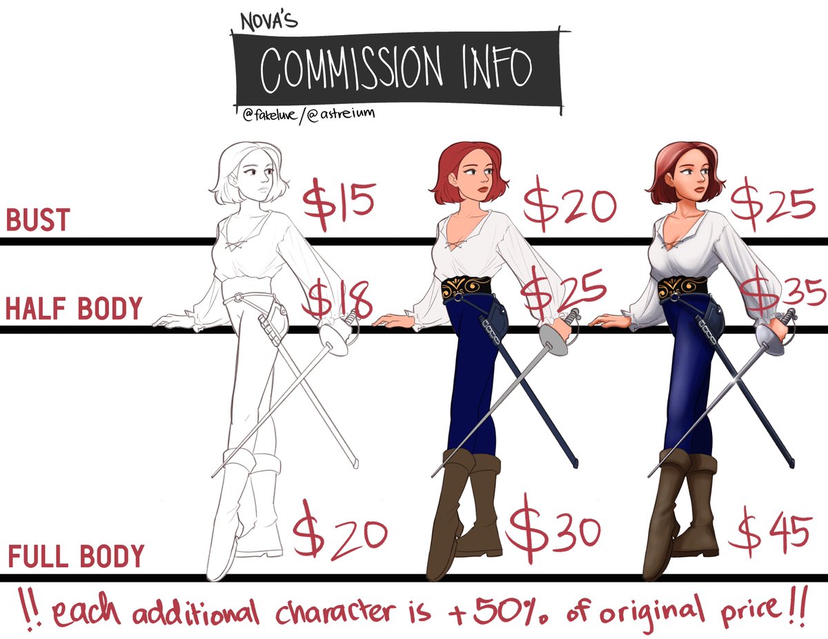 [ RTs appreciated ! ]  

hello !!! i am once again opening commissions to help out with paying the bills and my college tuition owo
7 slots are available; first come, first serve !
please DM me if you're interested ?

thank you so so much for your time and support!!! ♡ 
