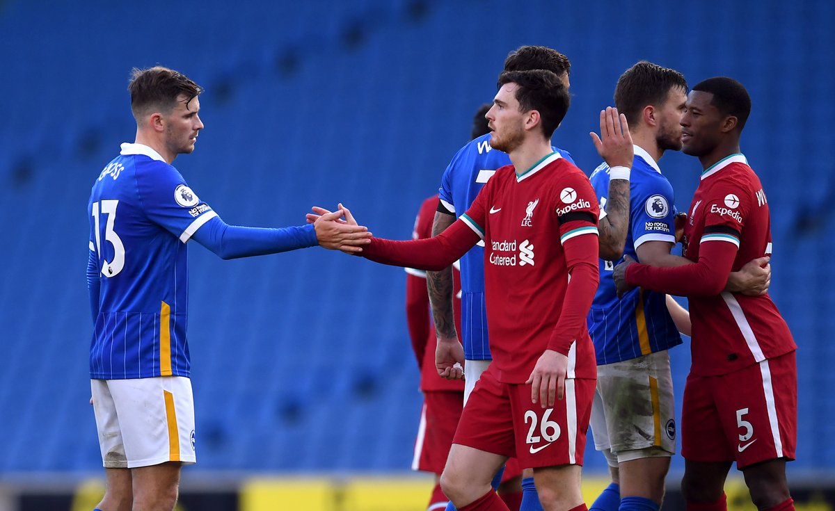 Liverpool's form away from home in the Premier League:
🤝 1-1 vs Brighton
🤝 1-1 vs Manchester City
🤝 2-2 vs Everton
❌ 2-7 vs Aston Villa
✅ 2-0 vs Chelsea
They've picked up just six points from a possible 15.
#PL | #BHALIV https://t.co/X2MsWYEE44