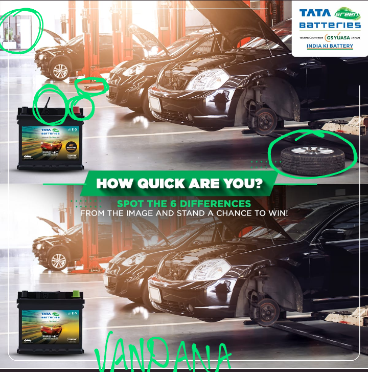 vandanasehgal3's tweet photo. @Tatagreenbatery 1)Tyre is missing
2)Battery cap colour is
green
3)Tata Battery logo
4)Jack is missing
5)Battery antina is missing
6)Glass window missing

#IndiaKiBattery #SpotToWin
#TataGreenBattery #TataGreenBatteries
@Alpesh_2308
@AadityaMehrotr4
@aakash_beast786
@GauravP26479152
@vinodsapra76 https://t.co/R6pGxepUhi