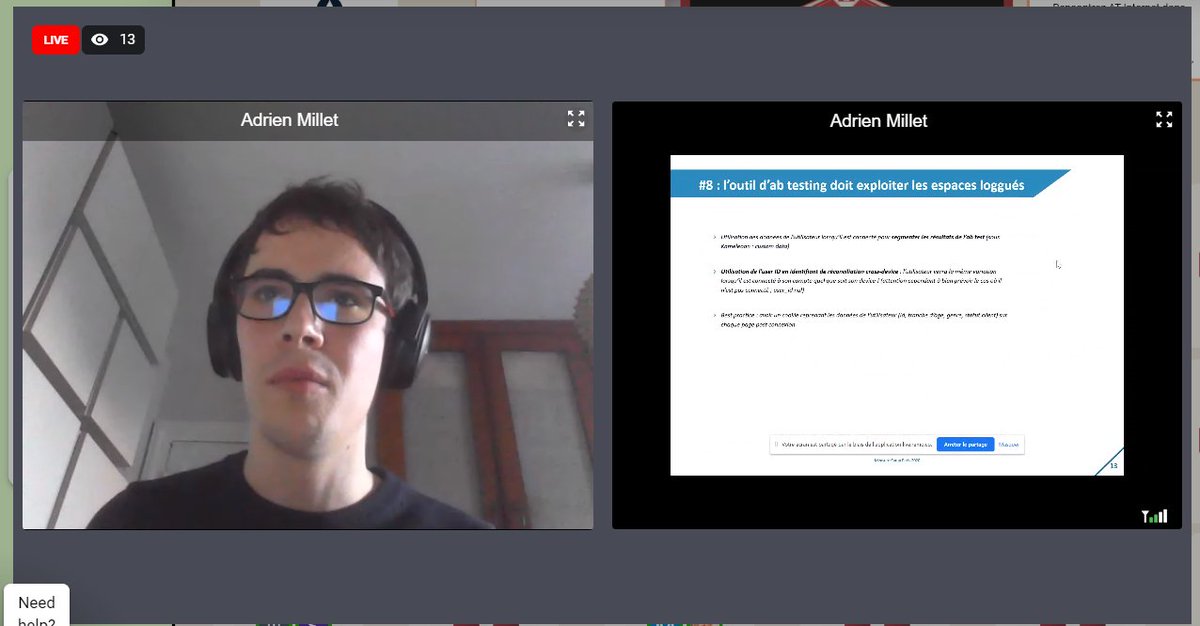Marseille21's tweet photo. #measurecamplyon
Adrien Millet
10 idées pour améliorer vos ab tests https://t.co/uwK354p66b