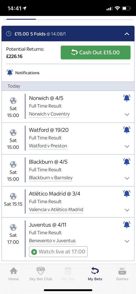 BasherOfBookies's tweet photo. Saturday 5 fold https://t.co/fqXZOUylPU