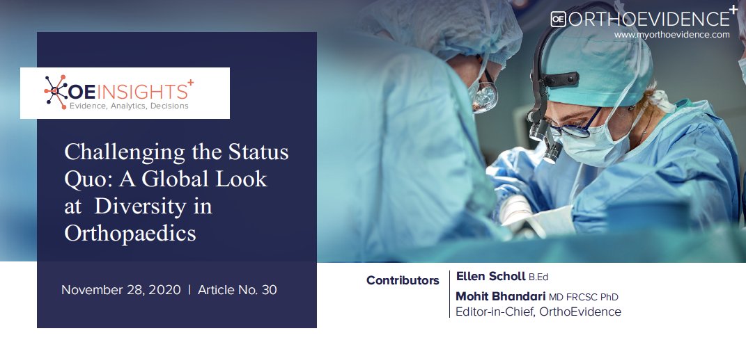 Great article .. update on 'UK' figures, 35% T&amp;O CTs and 29% STs identify as Asian/British Asian, 30% and 18% are women, 30% of female consultants are 'early years' .. we are changing .. .