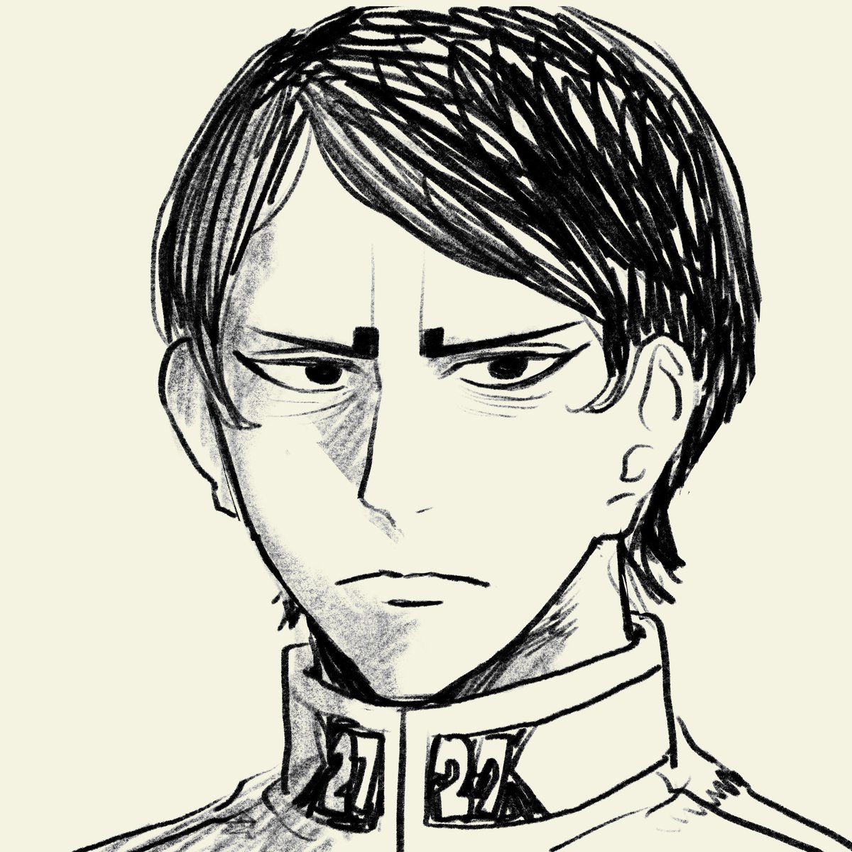なんとなくゴールデンカムイのアシリパ追跡隊。杉本めっちゃむずかった。すごく力強いキャラ造形と絵柄の作品なので前から描いてみたかったのだと思う。鯉登の眉毛、月島の鼻、むちっとした谷垣が描けて満足。