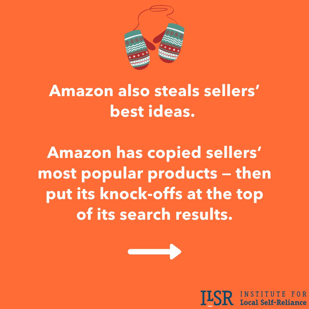 Amazon’s outsized market power is the biggest threat facing small independent businesses. This  #SmallBusinessSaturday   join the fight to restore our anti-monopoly laws.  #IndiesFirst  #SmallBizSat