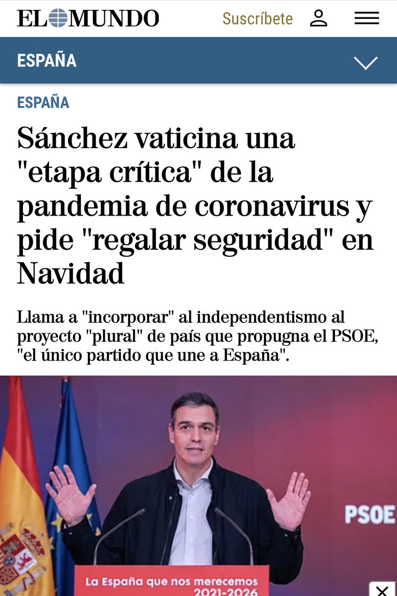 Dice Sánchez que “el PSOE es el único partido que une España”. Las carcajadas de sus socios bilduetarras y golpistas se oyen desde mi casa. Este tipo o no tiene vergüenza o su patología requiere tratamiento clínico urgente. O ambas cosas a la vez.